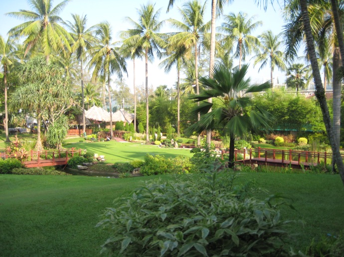 the grounds of Club Andaman Beach Resort