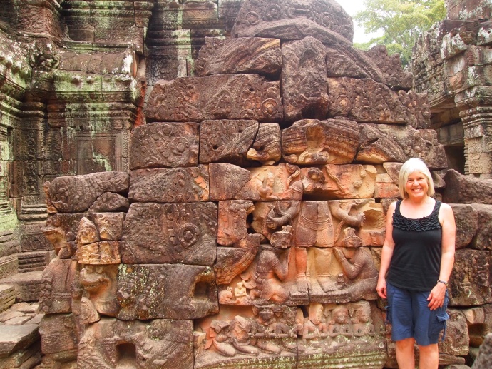 one of the jigsaw puzzle carvings at Ta Som