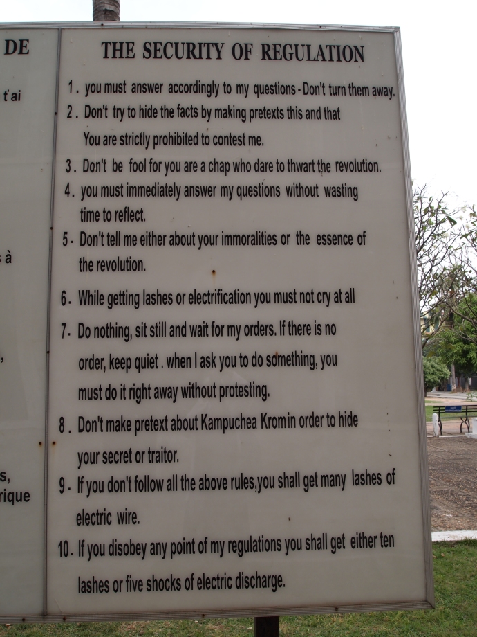 the security regulations at tuol sleng prison