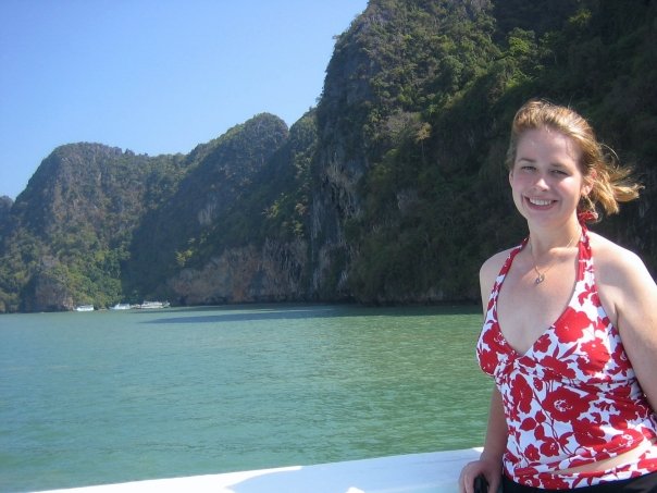 Jennifer on the boat