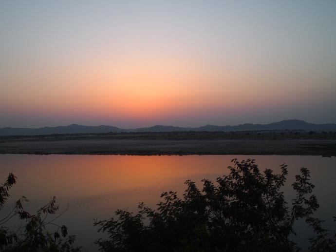 The Ayeyarwady River at sunset