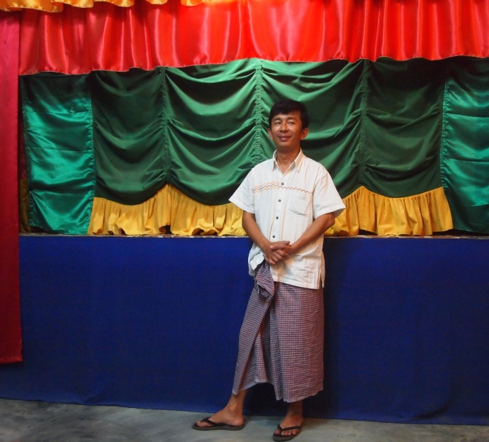 the puppeteer at the Aung Puppet Show