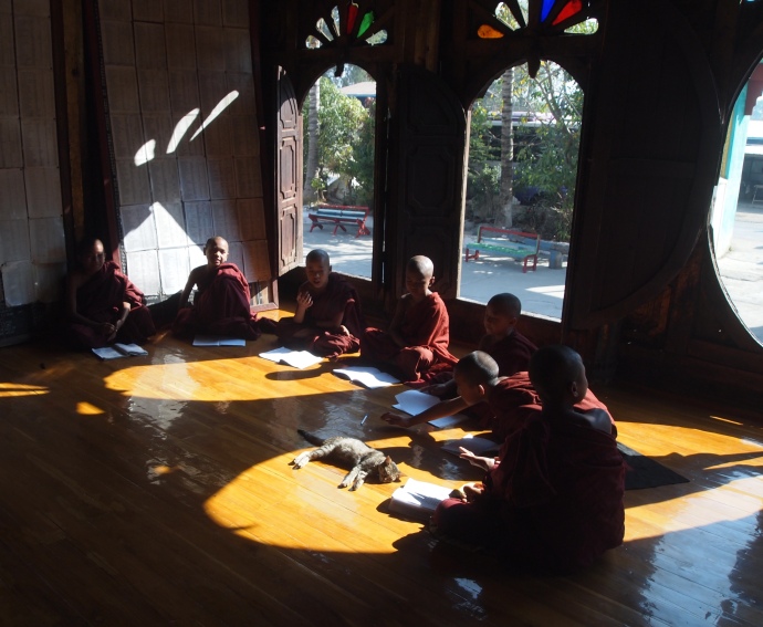 monks studying