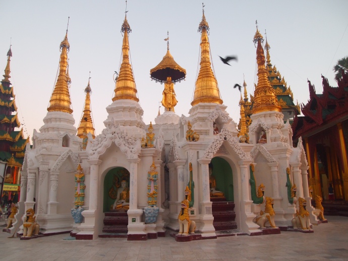 at Shwedagon Pagoda